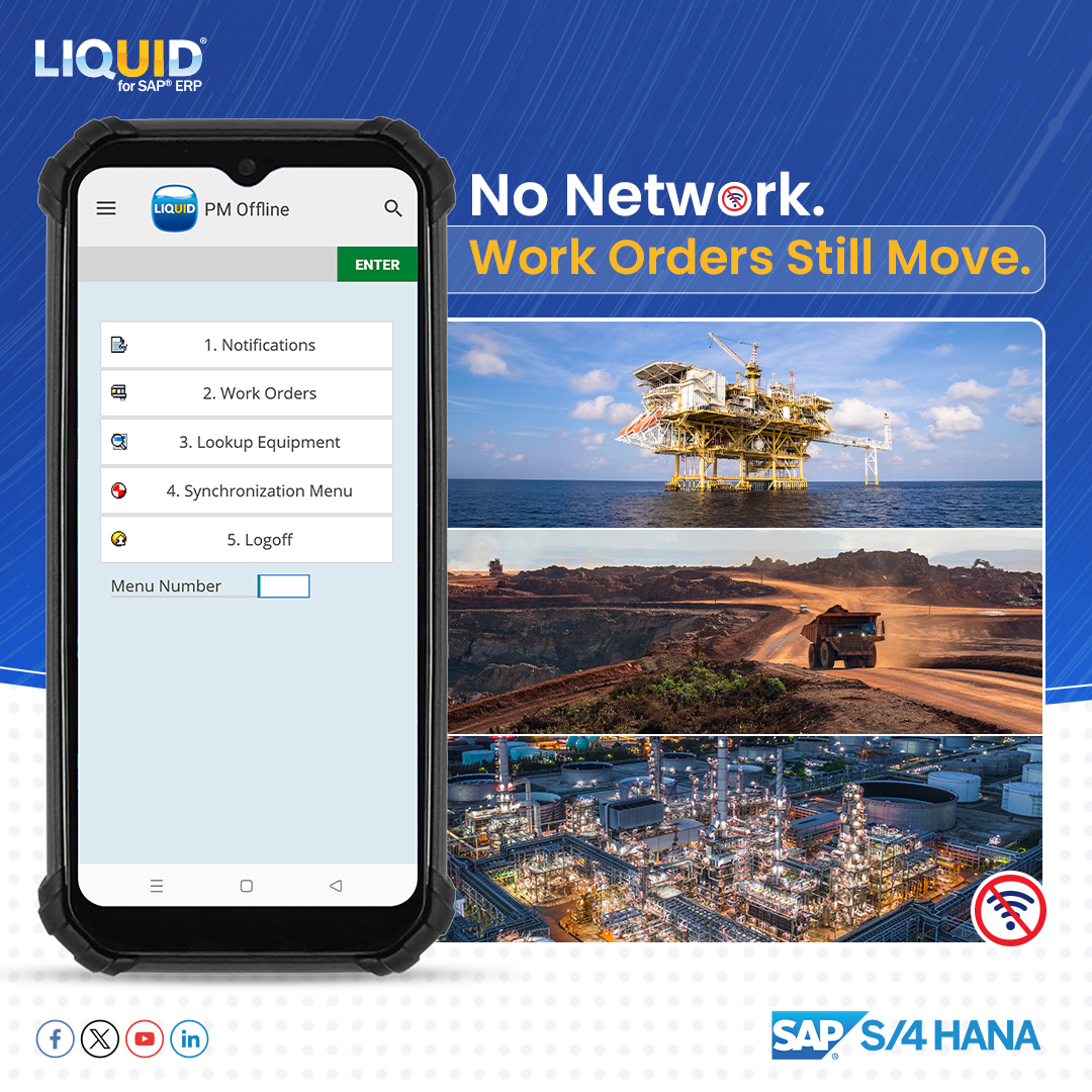 GuiXT's tweet photo. No network. The work still needs to continue.

Liquid UI Offline lets users execute supported SAP work orders without connectivity and sync the work with SAP when the connection returns.

Keep working when the network cannot.

 Get the Datsheet: https://t.co/zAs4nriz1u https://t.co/AAsyC8BcHD