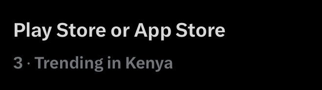 techtinkler's tweet photo. Why is playstore and apple store trending in Kenya ?? https://t.co/R8mdWXP8Sb