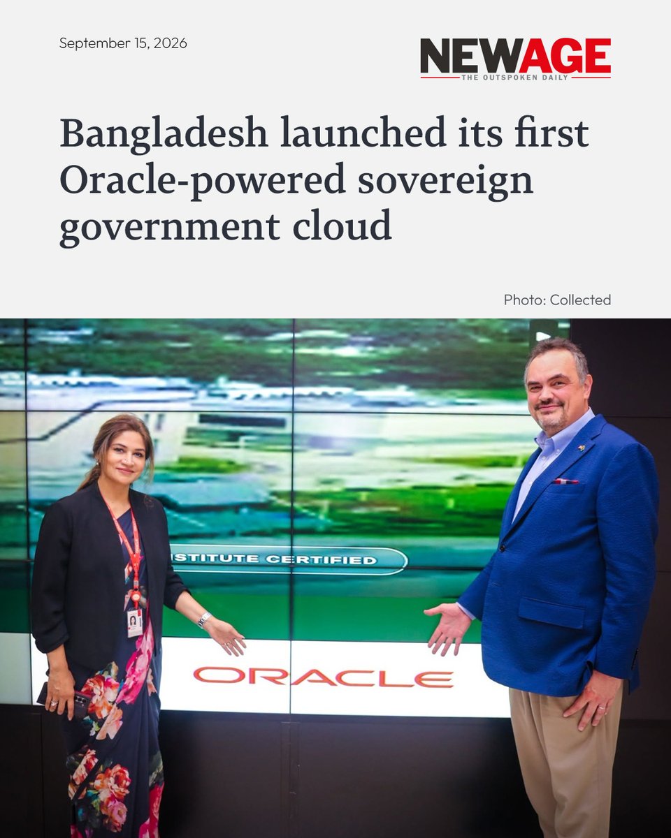 NewAgeBDcom's tweet photo. US Ambassador to Bangladesh Brent Christensen has said American companies are ready to compete, invest, and deliver world-class innovation to power Bangladesh’s digital future.
Link in comments
#USBangladeshRelations #DigitalInnovation #OracleCloud #newagebd https://t.co/SBBHYyotLP
