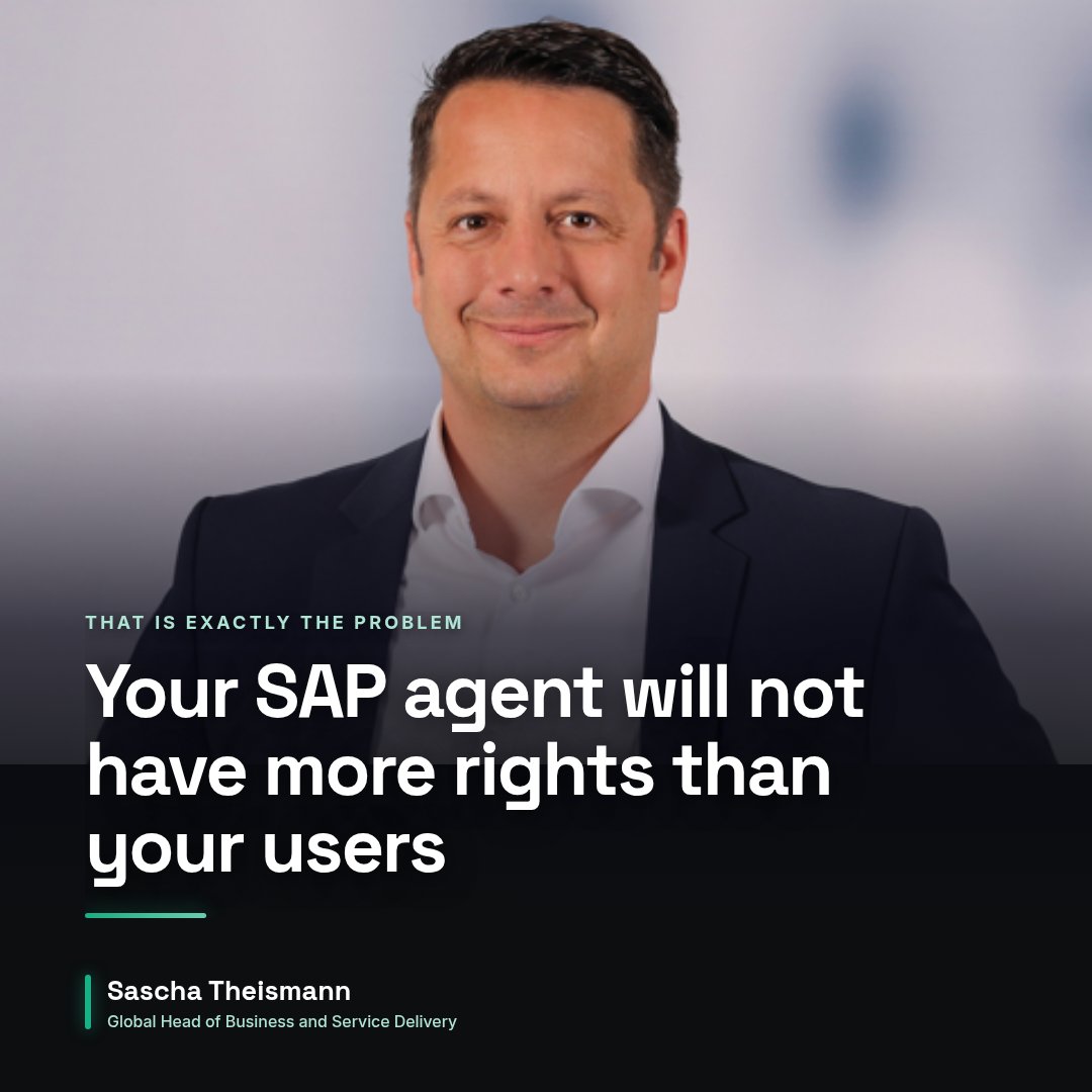 stheismann's tweet photo. Your SAP agent will not have more rights than your users. That is the problem.

Agents act with the user's permissions. Your role concept is now their rulebook.

https://t.co/SnfHFj0FAg

#SAP #AgenticAI #AIGovernance #GRC #CISO https://t.co/QWh9mMotZd