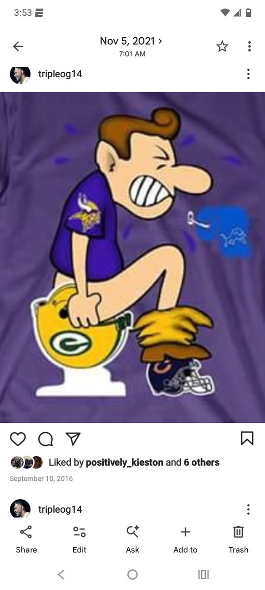 georgewheat10's tweet photo. @NFCNorthNewss No. They choked. Just like always https://t.co/x6jZmhV4I6