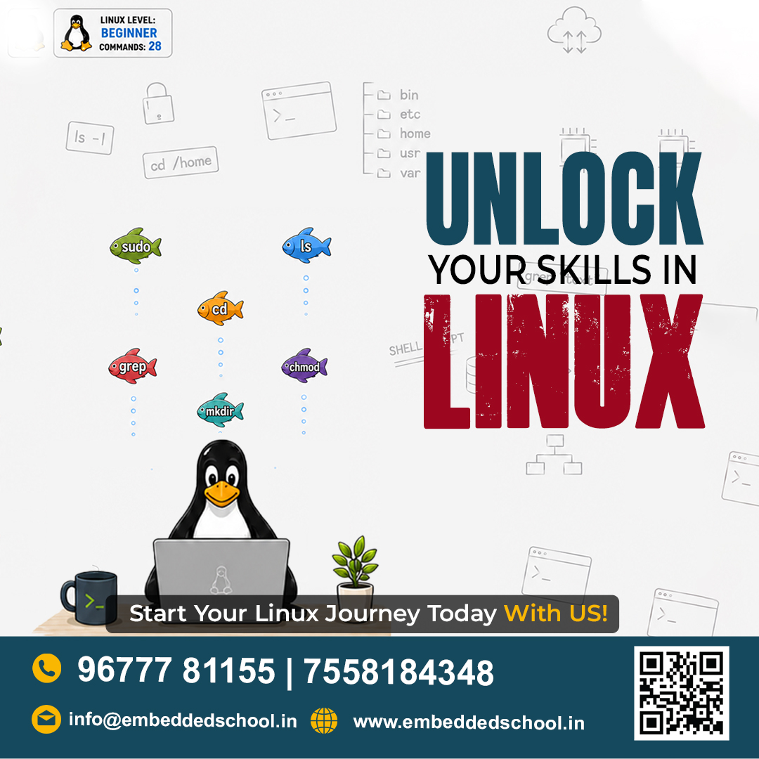 EmbeddedSchool's tweet photo. 🐧 Linux Starts With One Command. 💻

ls 📂
cd ➡️
grep 🔎
chmod 🔐
mkdir 📁

Learn the fundamentals. Build confidence. Keep creating. 🚀

#elysiumembeddedschool #linux #linuxcommands #coding #programming #embeddedlinux #iot #robotics #techskills #madurai https://t.co/94egAntmSs