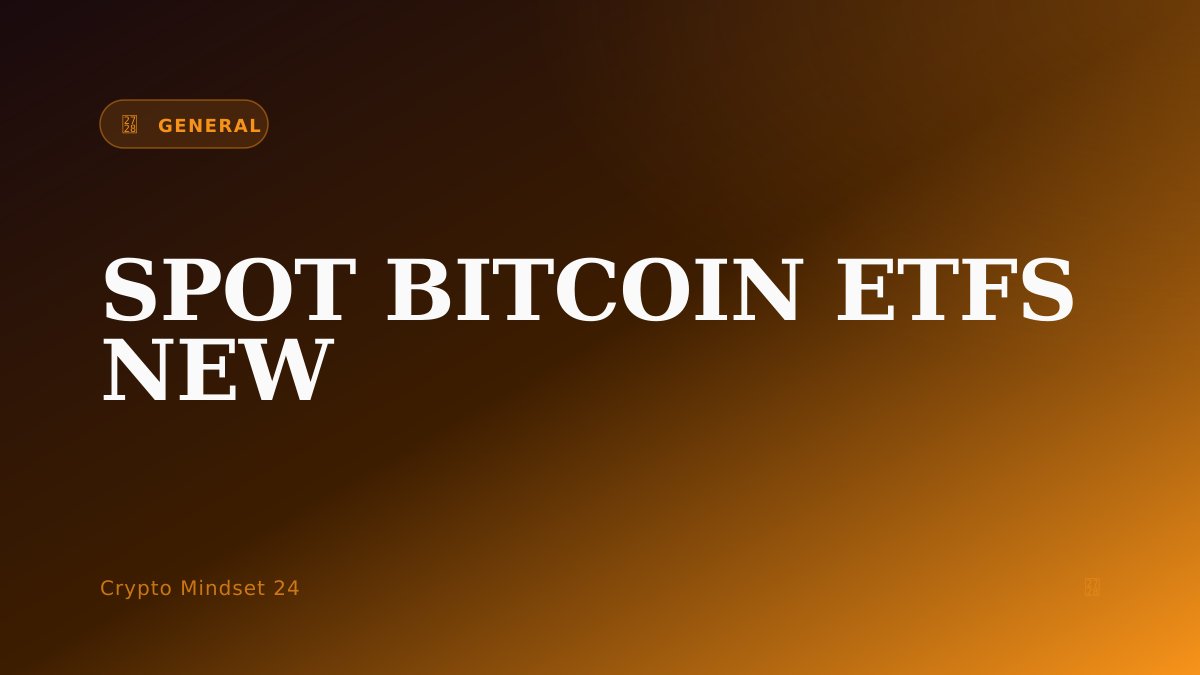 CryptoMindset24's tweet photo. Spot Bitcoin ETFs: What New Investors Need to Know Now

There's been a lot of talk lately about Bitcoin ETFs. Maybe you've seen the headlines, or perhaps a friend mentioned it. For many years, buying Bitcoin felt a bit complicated. Y...

https://t.co/asXu037ArX https://t.co/9ljUh3Zjw0