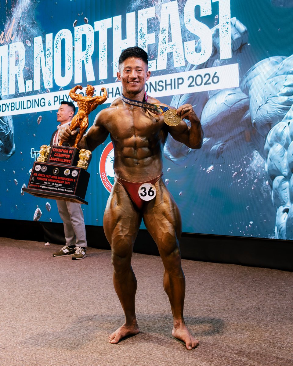 NBBFA_'s tweet photo. 🏆 THE CHAMPION!

Introducing the newly crowned Mr. Northeast 2026 — a title earned through strength, discipline, dedication and determination.
Congratulations, Champion! 💪🔥

#MrNortheast2026 #NBBFA #MrNortheast #Bodybuilding #physique https://t.co/v4CKqL9pJH