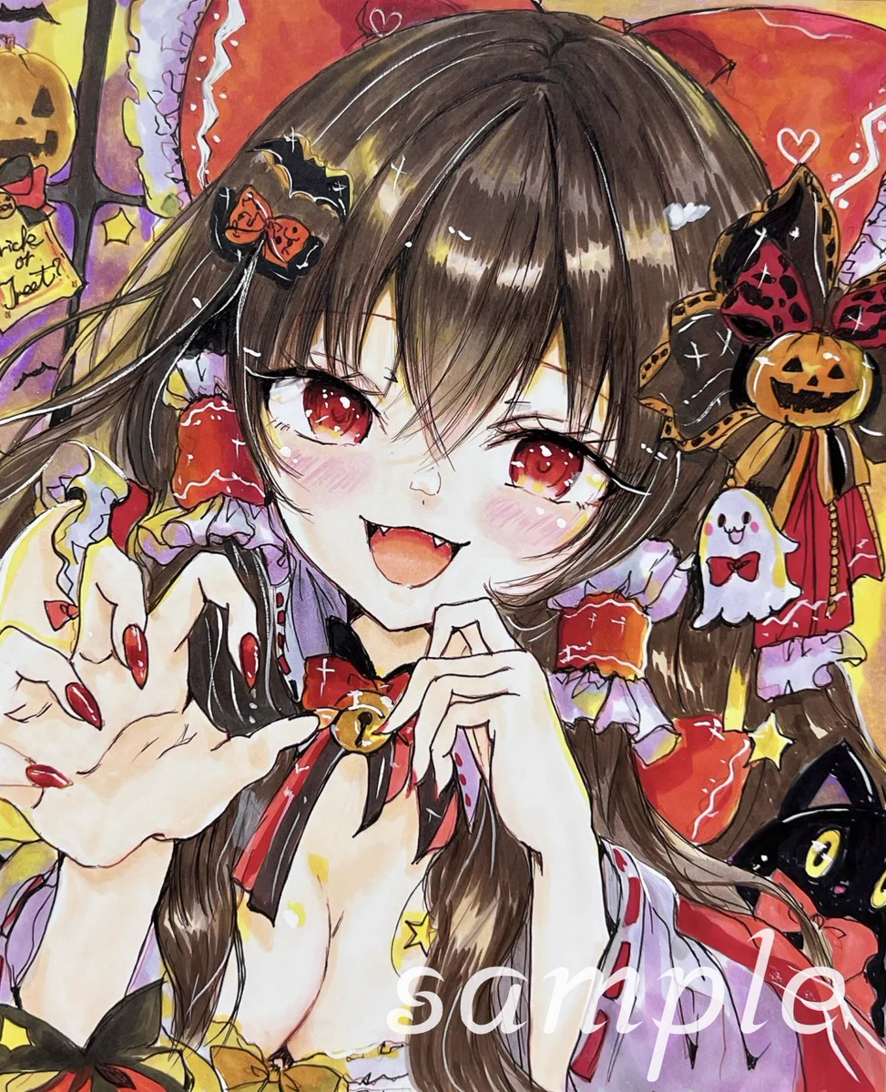 東方Project ファンアート　手描きイラスト　コピックイラスト　色紙　原画 みるくる🏵️ on X: 