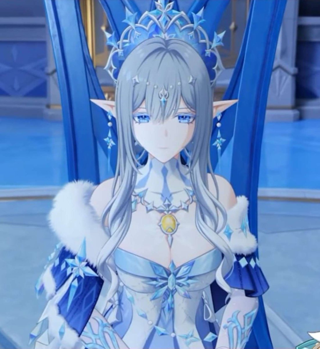 dalmselette's tweet photo. Anastasya Feodorovna Snezhnaya spent 500yrs to aurafarm, face expressionless like a carved statue, emotions sealed beneath thick sheet of ice, gaze sharp &amp; dominating

Allat just for her fans to spam tweets pics of her looking like soaking wet puppy/kitten im ctfu LMAOO😭😭 https://t.co/0u1qiHnHn6