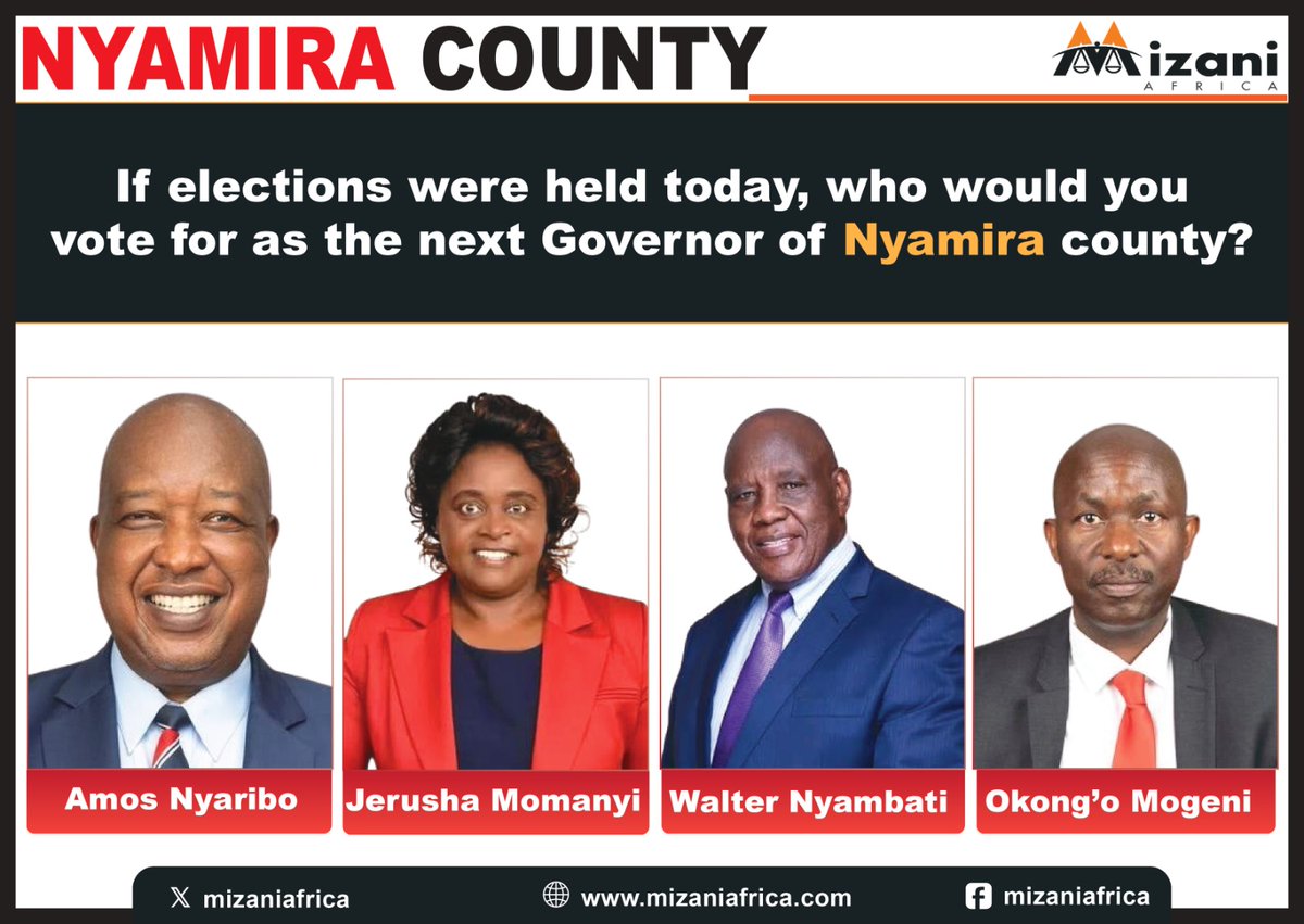 Mizaniafrica's tweet photo. Who has the strongest grassroots support to win the Nyamira governorship? https://t.co/MJ3zgm1FYF