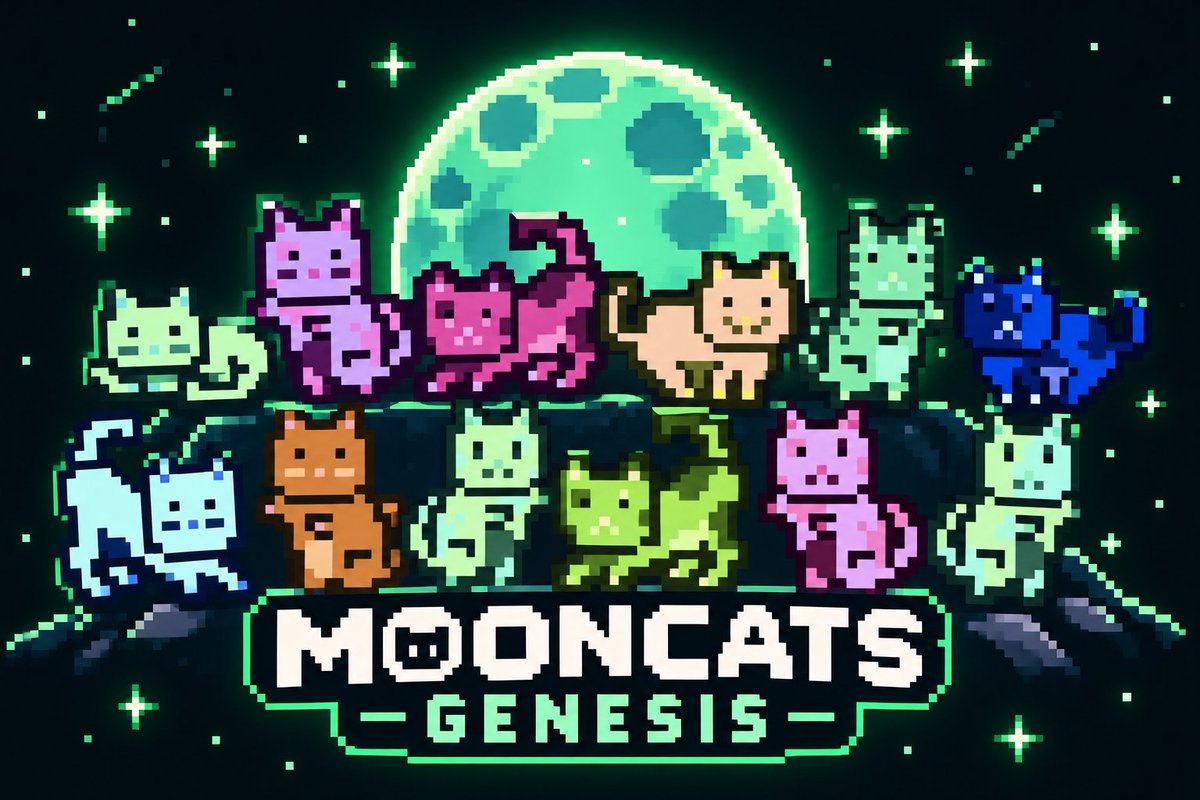 MoonCatsGenesis's tweet photo. Welcome to MoonCats Genesis
Join the Whitelist for our Genesis collection of 1,111 unique MoonCats.
Fill in your details below to participate.
The journey starts here.

Submit Form: https://t.co/9RI689gTIM https://t.co/QqgHkgEq2J