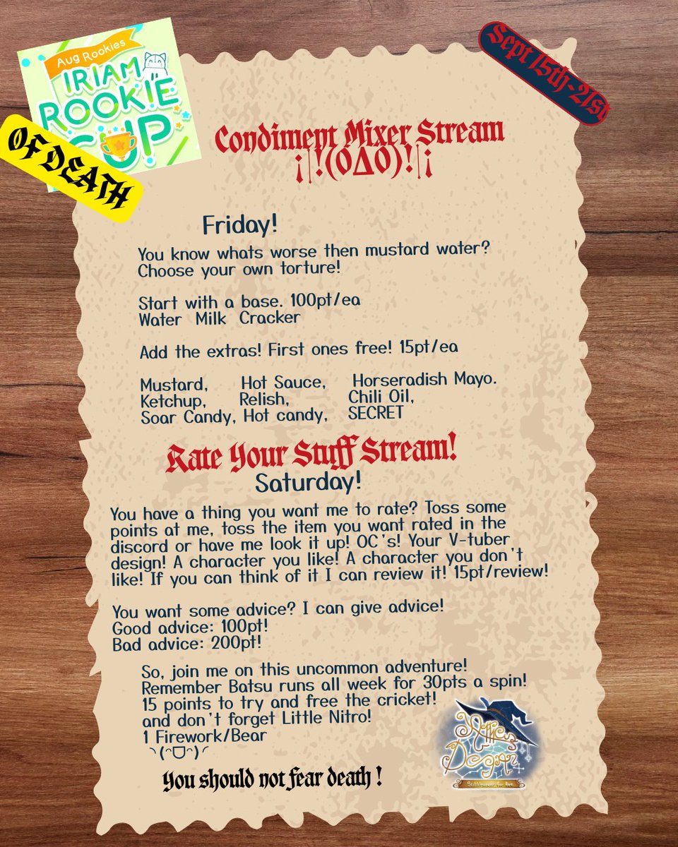 AtticusDegan's tweet photo. Bellow are more specific directions to each of the days. Check them out (•̀ᴗ•́ )ゞ
#IRIAM #Vtuberㅤ #Attiwhy #AttiNO #AttiYES https://t.co/UT18qEMUle