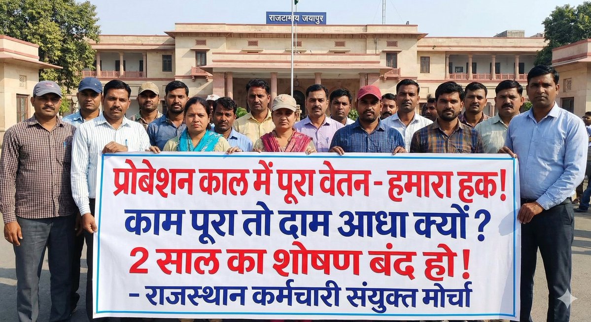 Ammkg2025's tweet photo. समान काम समान वेतन 
 प्रोबेशन में पूर्ण वेतन 
अगर पूर्ण वेतन लेना है तो सभी राजस्थान सरकार के कर्मचारी 
आंदोलन करे या फिर उच्च न्यायालय में याचिका दायर करे https://t.co/fcQOQexb6K