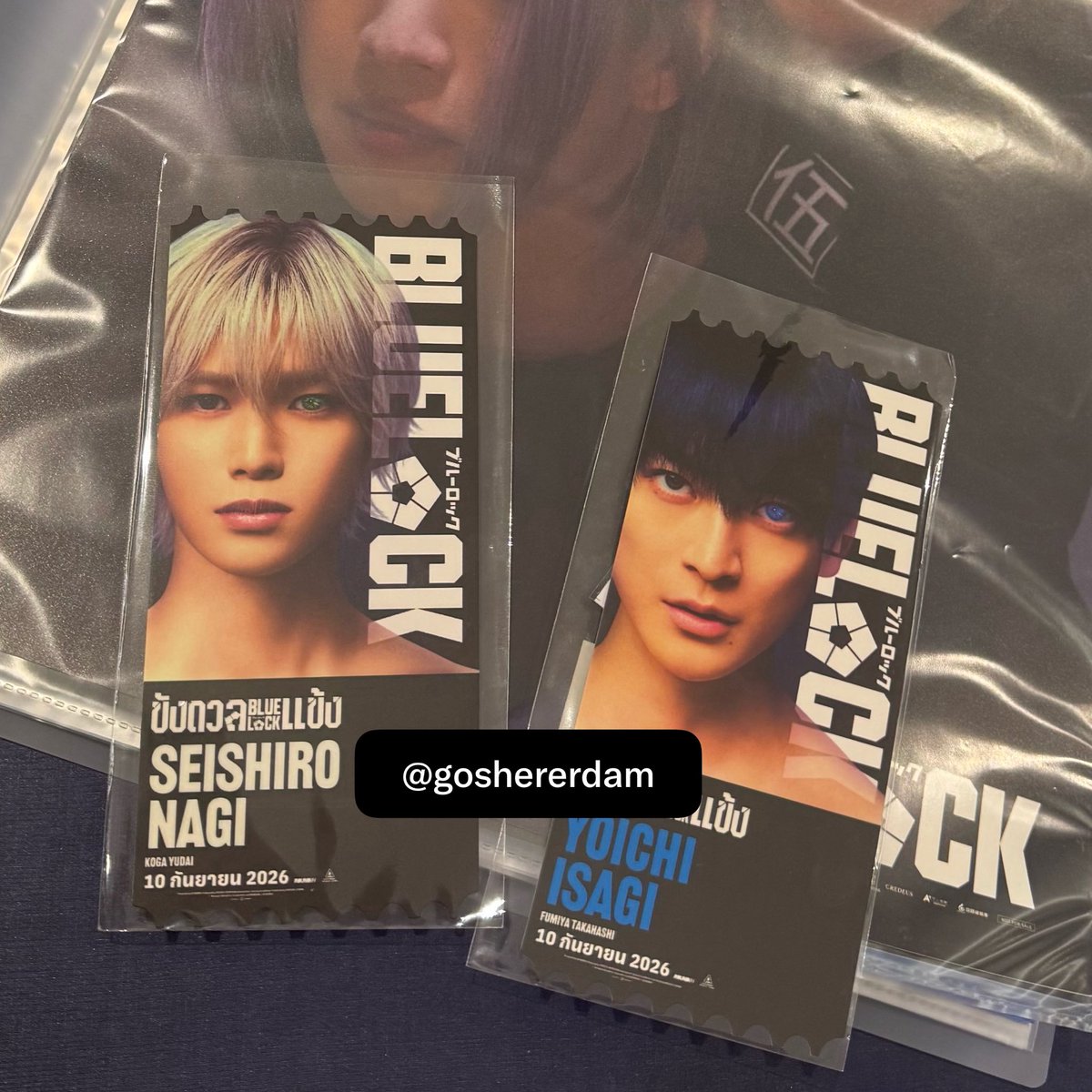 goshererdam's tweet photo. แลก collectible ticket 

mine : นางิ

yours : เรโอะ

ขอคนสะดวกนัดรับโซนสยาม/mbk ก่อนนะคะ 🥺🙏 

#BluelockLiveAction #ขังดวลแข้ง https://t.co/mEIkQjbvbO