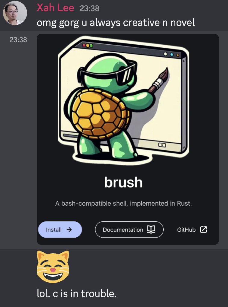 brush. a bash compatible shell in rust.