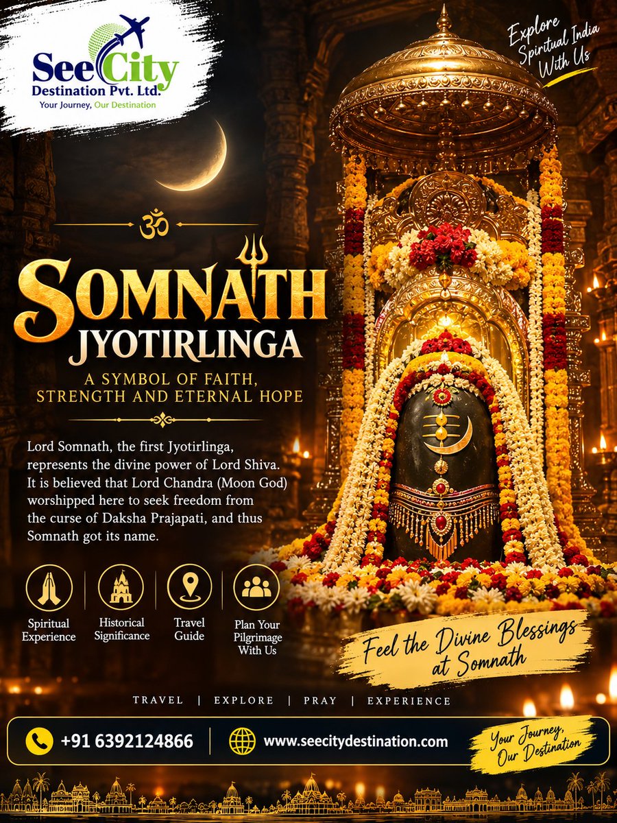 Seecitydestina's tweet photo. 🔱 12 Jyotirlingas. 12 Divine Stories.
🙏 Plan your spiritual journey with See City Destination.
📞 6392124866
❤️ Follow &amp; Like for more travel &amp; pilgrimage updates.

#12Jyotirlingas #Mahadev #JyotirlingaYatra #SpiritualIndia #SeeCityDestination #follow https://t.co/frL1sSUneS