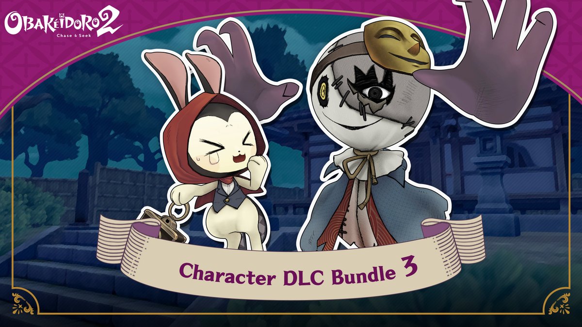 Obakeidoro_en's tweet photo. 👻📣New DLC ✨

"Alisa &amp; Alex" and "Patches &amp; Googly" are coming to OBAKEIDORO 2❗
The new DLC bundles launch on Sep 18 (Fri) at 8:00 AM (PDT)✨

*Limited-time "Googly" ends Sep 17 (Thu) at 11:59 PM (PDT) with this release.
We appreciate your understanding.

#obakeidoro2 https://t.co/QiReZTep85