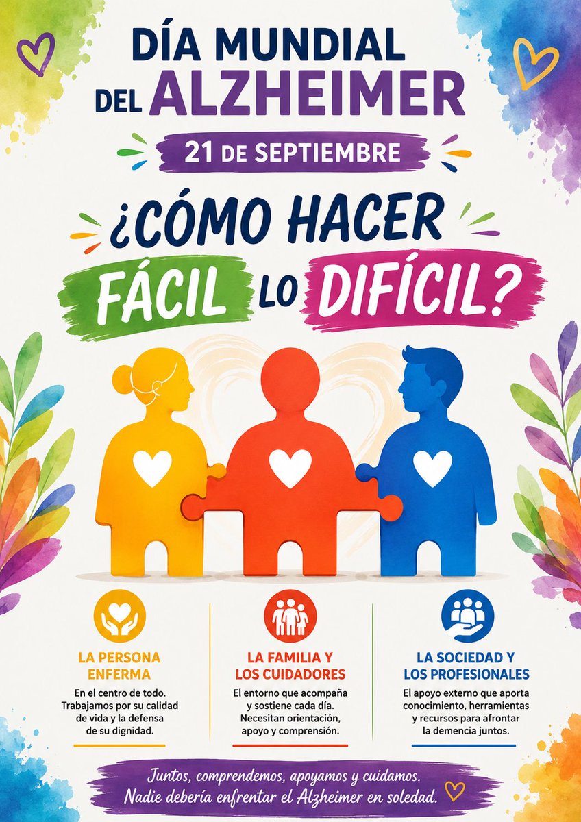 AFACAYLE's tweet photo. 🧠 Este #DíaMundialDelAlzheimer, AFACAYLE  reclama un nuevo Plan Nacional con financiación y medidas concretas para las personas con Alzheimer. 💙!
https://t.co/szg48UCrAw
#AFACAYLE https://t.co/5mfvMzphKX