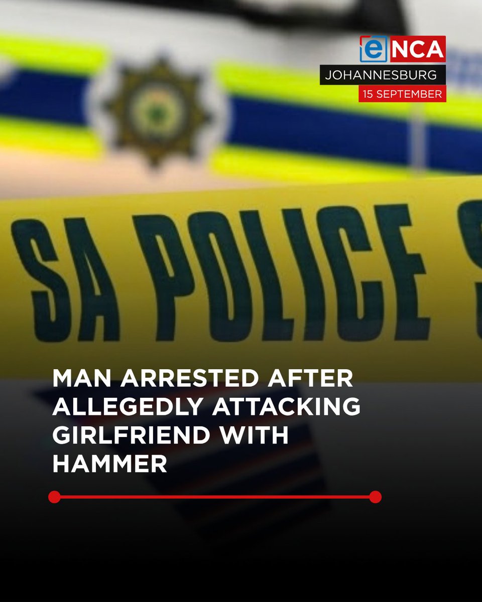 eNCA's tweet photo. A 44-year-old man has been arrested for the alleged murder of his 37-year-old girlfriend. #eNCA

Click the link to read more: https://t.co/j8CUDEnrNV https://t.co/h95cFxZm0c