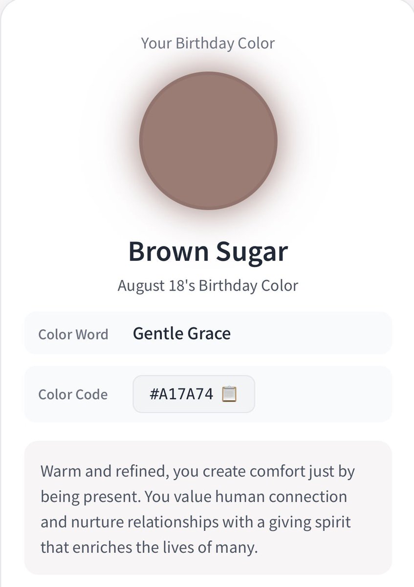 coereations's tweet photo. 0818, #cortis — brown sugar 🤎

“you value human connection … with a giving spirit that enriches the lives of many.” 𓂃 𝄞⋆ ݁♪ .

what’s your birthday color? quote yours coer! 

🔗: https://t.co/j6HqBMCvWn https://t.co/ZcLjFuGLeU