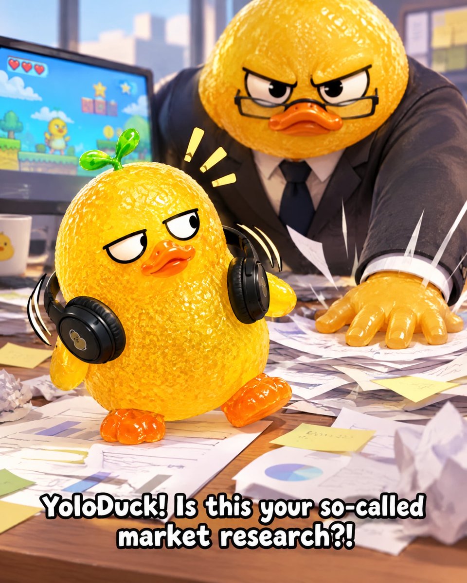 YOLODUCK_CANDY's tweet photo. Five-minute break. 
Full-time happiness. 
YoloDuck clocks out at 6!

#yoloduck #MoodGummies #OfficeLife #WorkBreak #ClockingOut #TikTokMadeMeBuyIt https://t.co/jK2A1Rcgc9