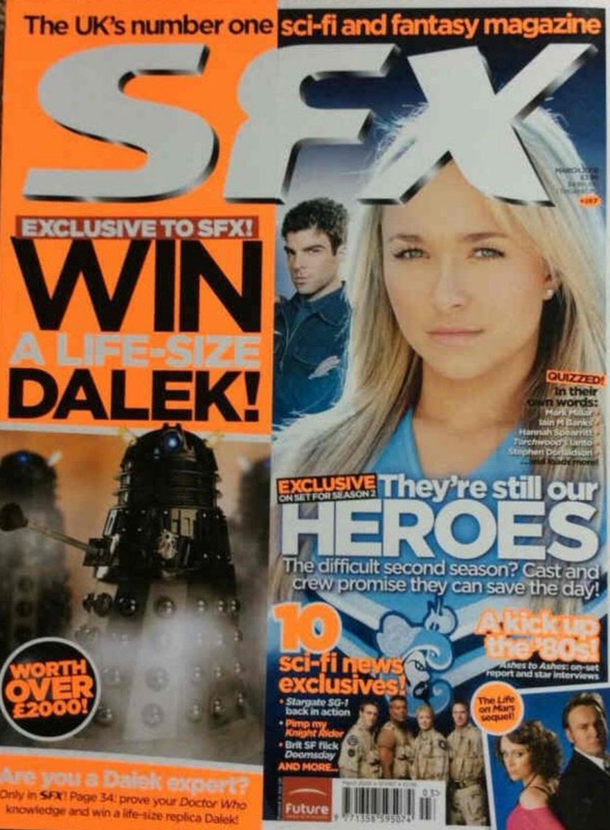 Praxeus_stan's tweet photo. #DailySFX -Day Twelve
Wouldn't normally count the first one but it goes with the actual Doctor Who cover today, Series 4 launch issue with a win a Dalek comp over two months https://t.co/2IhBIBq01b