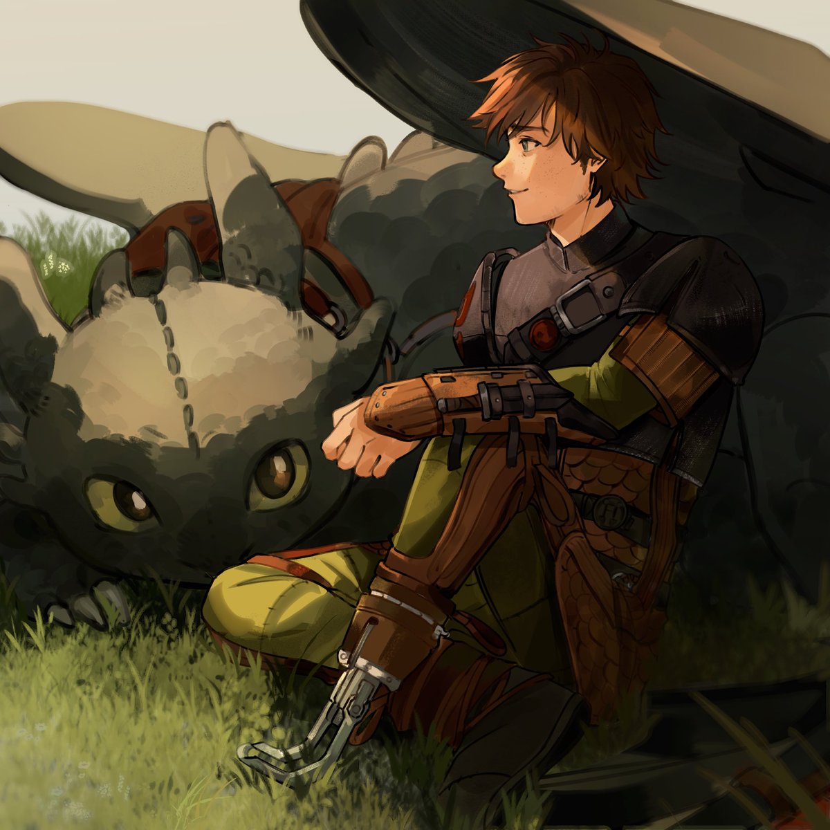 052ji_'s tweet photo. Testing a new painting brush 
#httyd #hiccup https://t.co/CkPl4oVjQr