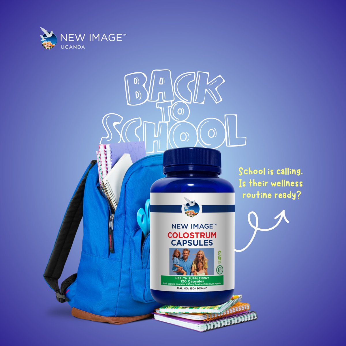 newimageug's tweet photo. As children head back to school, support their busy days with New Image Colostrum Capsules—helping support immune health, digestive health, nutrient absorption and overall wellbeing. https://t.co/QS9KKIiNp1