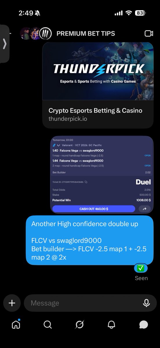 ValorantTip's tweet photo. COOKING with these valorant game changers bets. 

DM to join the premium! https://t.co/r55nJv27PC