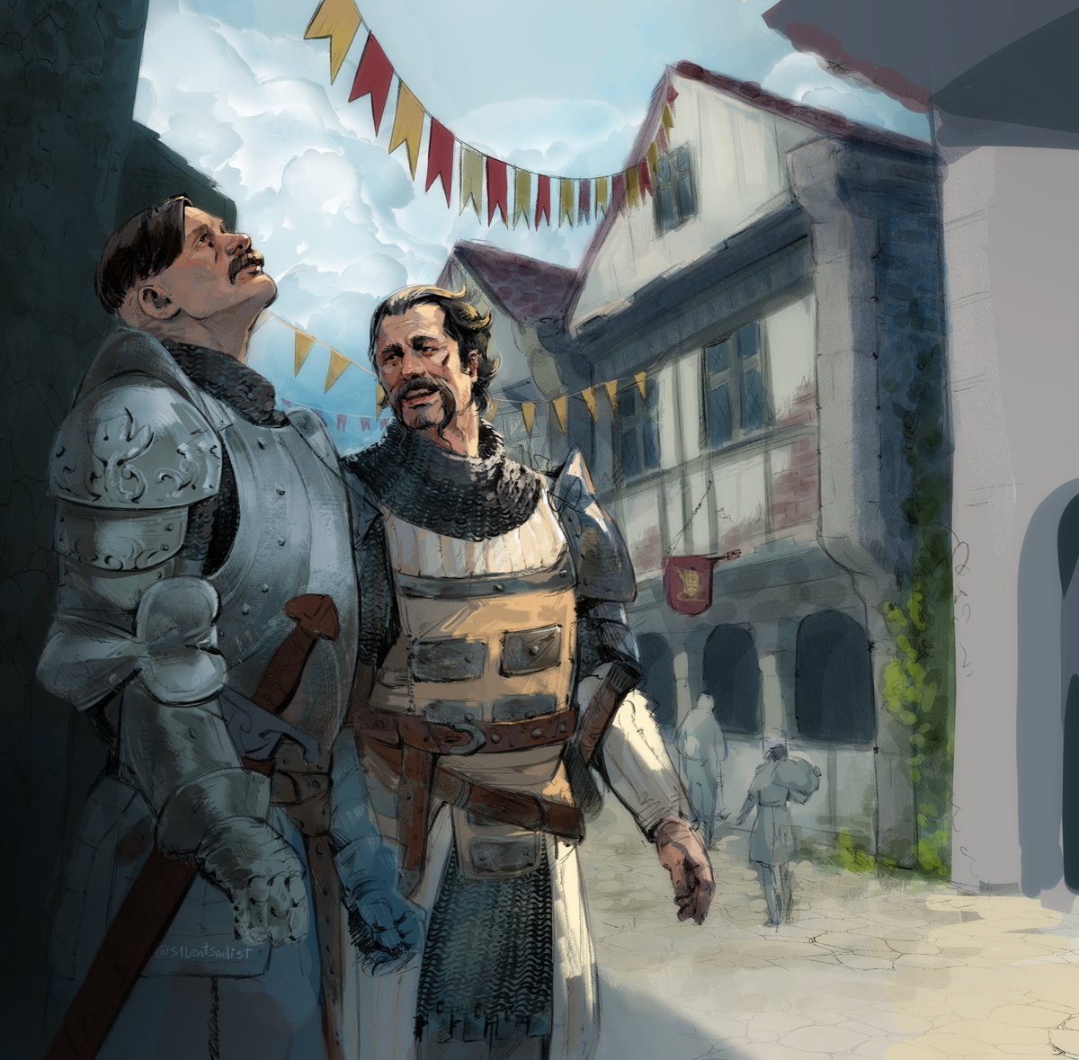 S1lentSadist's tweet photo. Ah! Another knight-themed au~~~

#Granhard #eadbhardodriscoll #ocart https://t.co/z206EdCRZW