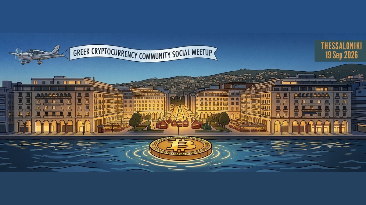 GreekCryptoComm's tweet photo. Σας περιμένουμε όλους το Σάββατο 19 Σεπτεμβρίου στο meetup μας στη Θεσσαλονίκη! Πληροφορίες και κράτηση θέσεων στο link στο πρώτο σχόλιο. Η είσοδος είναι δωρεάν! https://t.co/xyAxg3dRTL