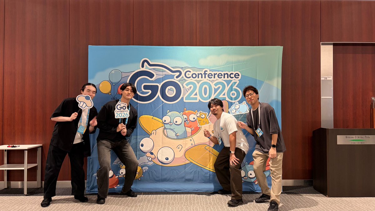DMMcom_tech's tweet photo. 📢ご来場のお礼と次回イベントのお知らせ！
 9/11開催「Go Conference 2026」 DMMブースにお越しいただいたみなさま、ありがとうございました！
 
また、「新機能どこまで使っている？」パネルへのご回答もありがとうございました🤲

DMM meetupの参加お待ちしてます!
https://t.co/1du0XXtDQO 
#gocon https://t.co/873XIjf7I8