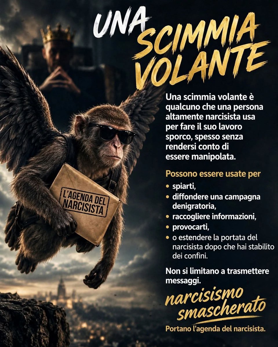MariaTe27344552's tweet photo. L'invasione delle Scimmie Volanti? Spesso è solo un one-man show virtuale. Burattini manipolati o semplici profili fake: l'unica cosa vera è l'imbecillita' del burattinaio. Il circo è finito! 🎪🚫☠️ #scimmievolanti #tossicità #accountfake https://t.co/W9bI9jP3bX
