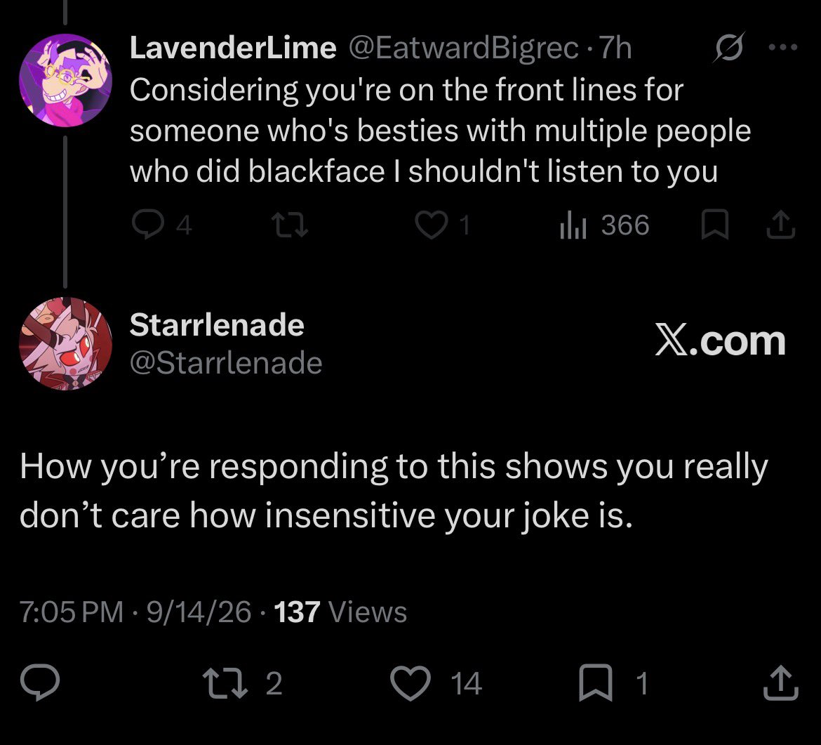 Starrlenade's tweet photo. I guess she didn’t like what I said https://t.co/gh4nEKZDbW