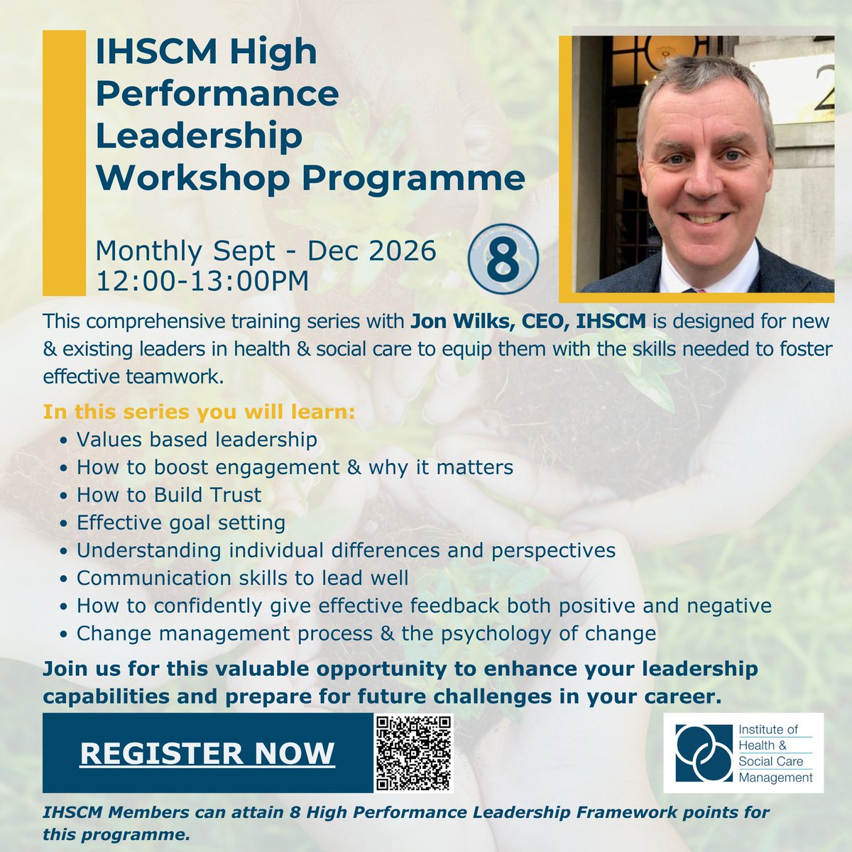 IHM_tweets's tweet photo. 📢 Join us TOMORROW at 12pm &amp; start our dynamic 4-part series packed with practical tools to boost your leadership skills, strengthen teamwork &amp; help you lead with confidence. Perfect for both aspiring &amp; experienced leaders!💪

🎟️Last chance to register: https://t.co/7IM4C6j0zC https://t.co/K12SoPtuyj