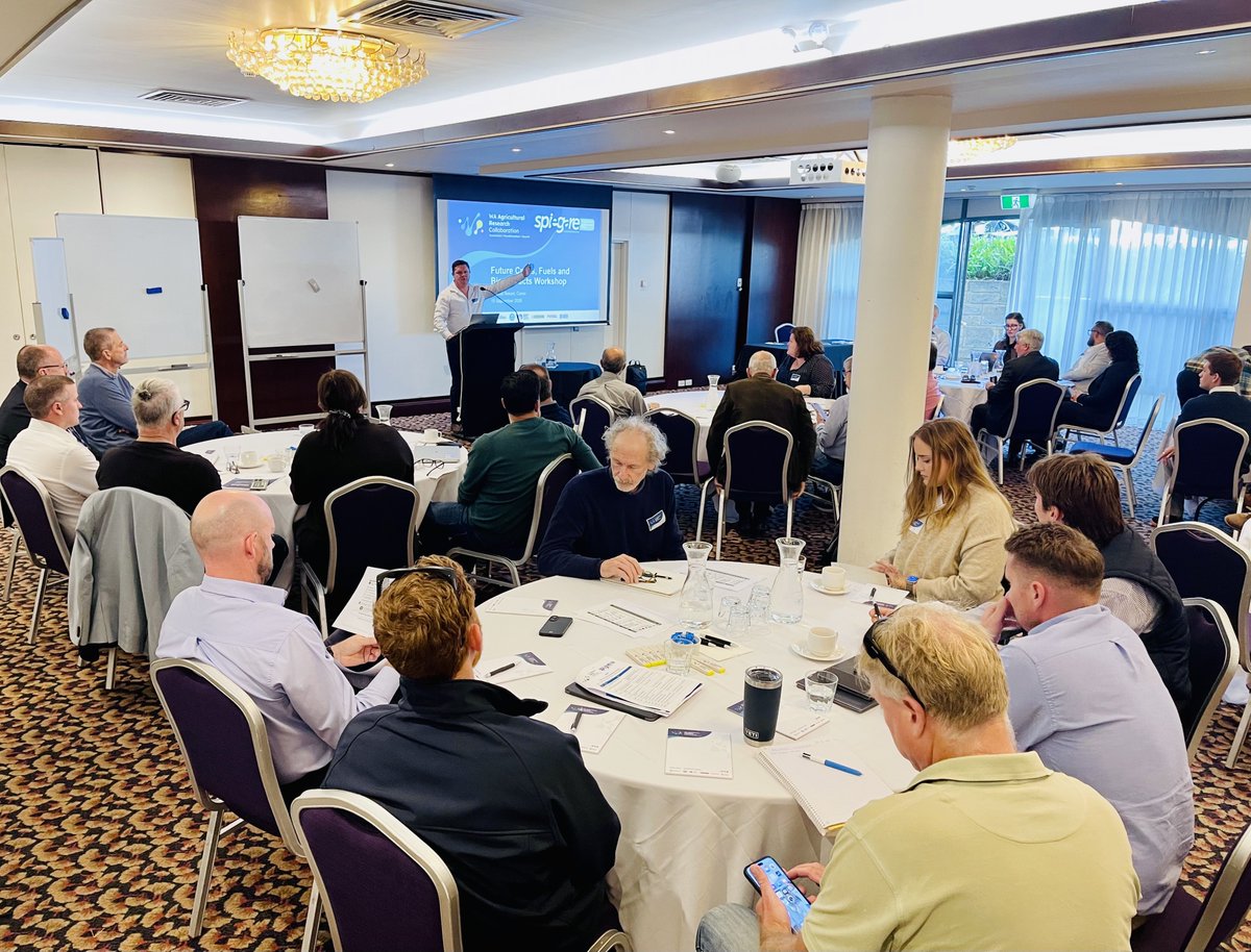 WAAgCollab's tweet photo. About 50 people from research, industry, government and finance are in Perth today for the #WAARC Future Crops, Fuels and Bioproducts Workshop, facilitated by #Spiegare, helping refine R&D priorities for WA’s emerging renewable fuels and bio-based industries. 🌾♻️
#Biofuels https://t.co/vYn2jeuMPZ