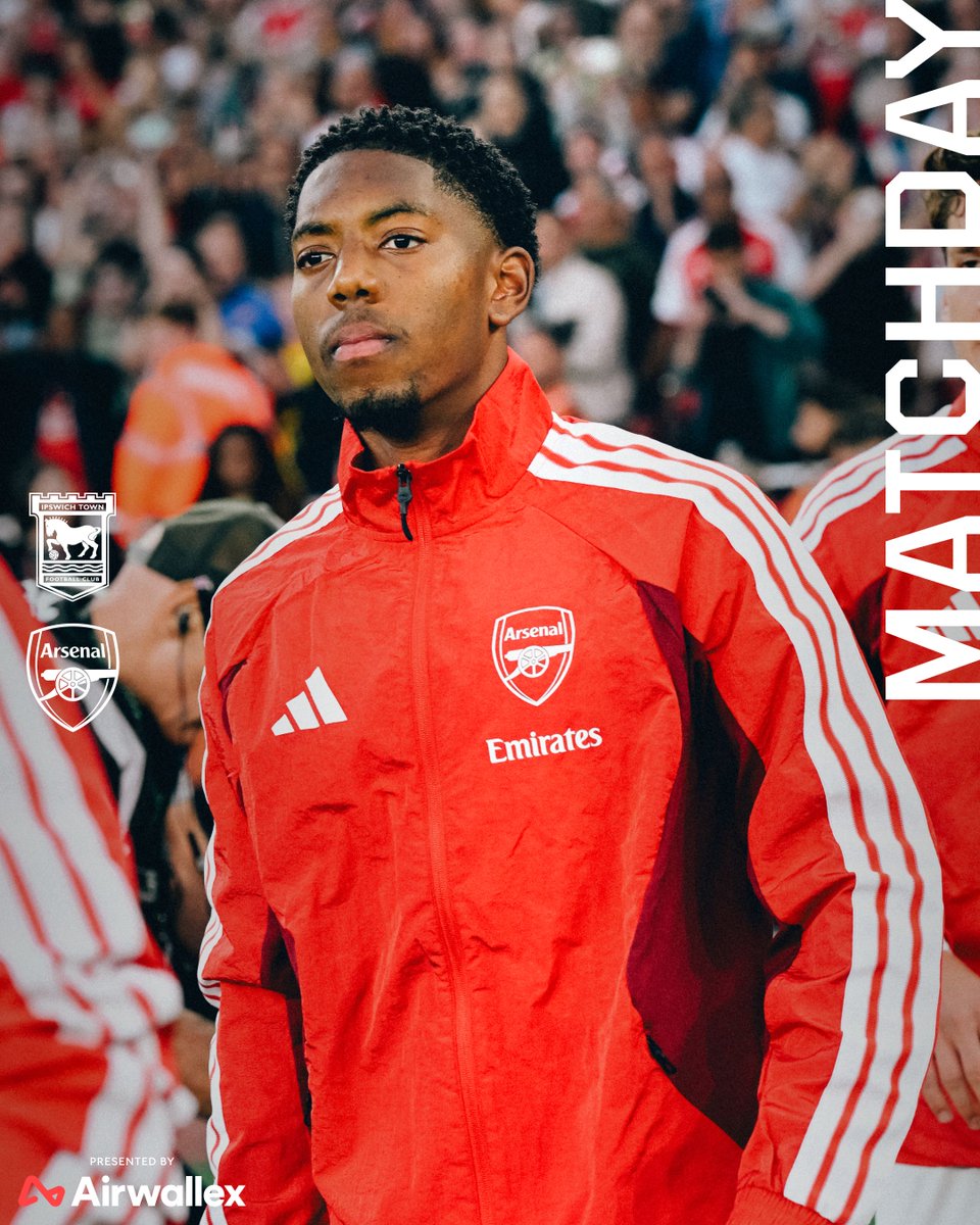 Arsenal's tweet photo. 🔴 𝗠𝗔𝗧𝗖𝗛𝘿𝘼𝙔 ⚪️

🆚 Ipswich Town
🕗 8pm (UK)
🏆 Carabao Cup
🏟️ Portman Road

🤝 @airwallex https://t.co/8vvzYgDSxF