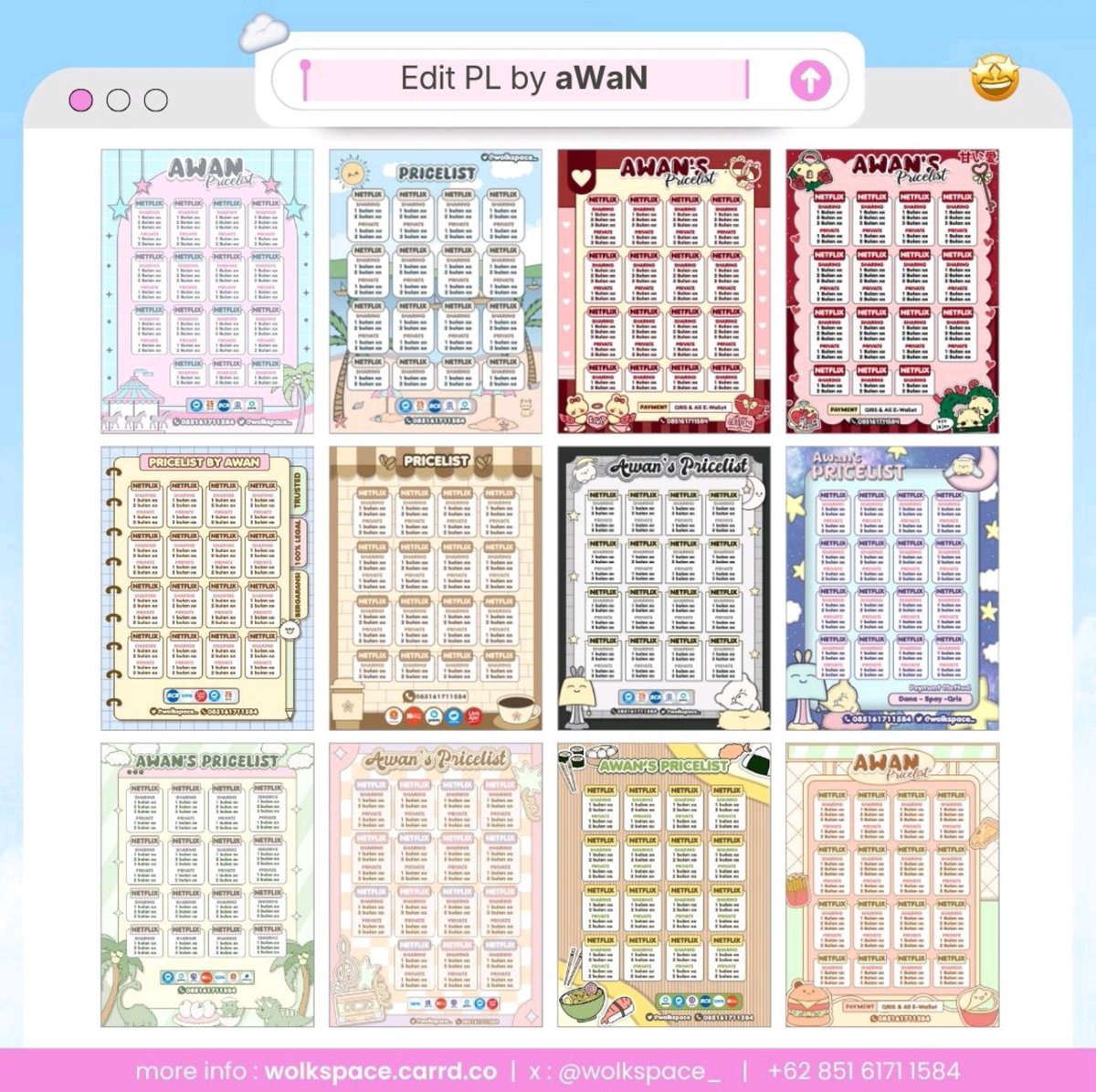 polici_editpl's tweet photo. @kedaiswan @NeedyuArte @cludzee @uwjit 🥝 RT jika ingin 1 Edit PL / Pricelist 🥝
— by Awan (wolkspace_)

• Free Dieditkan.
• Bebas Pilih Katalog.
• Bisa Re-size / Untuk semua spess.
• Not include fee Link Template, recolor, inrush, dll. https://t.co/ExN4wHdCCE