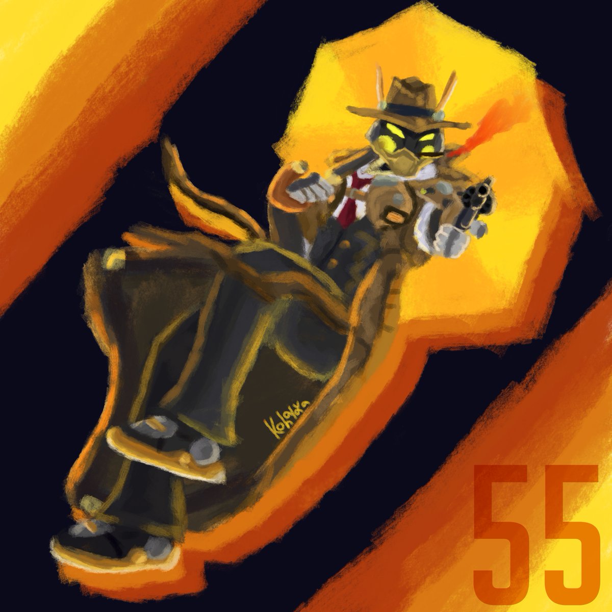Kohalava's tweet photo. does he even have a gun? (or smoke)
#overwatch #omnicdetective #detectiveomnic #hero55 #overwatchfanart https://t.co/FI6fncIf8M