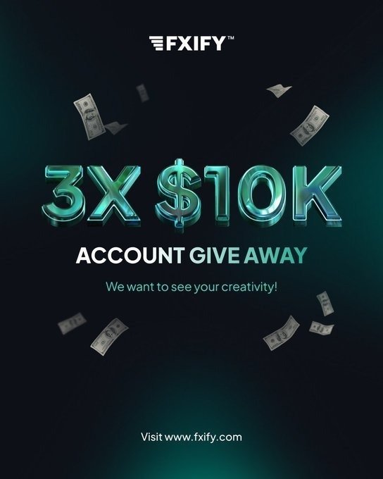 tradewithjamesX's tweet photo. 3X $10K Giveaway Accounts From @fxifycom

How to Enter:
🟢 Follow:
@fxifycom | @tradewithjamesX | @MR_EUR0 | @Kelvokingfx

( Like, Repost and Tag 3 friends ) drop screenshot 
 
🟢Also follow:
@ErnestTradesfx 

Winners will be announced in 72hr https://t.co/KGxcJ9i4eT