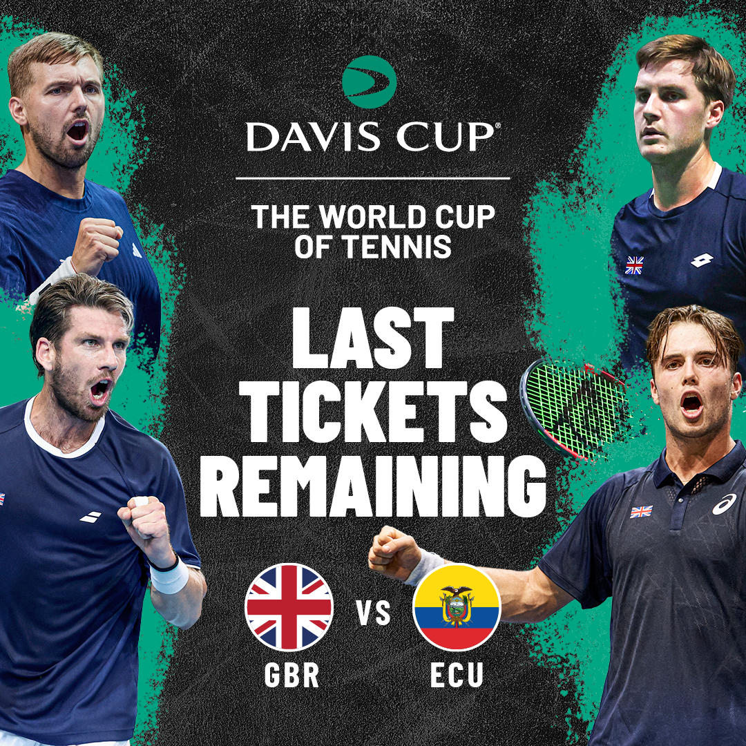 CopperBoxArena's tweet photo. The Davis Cup is almost here! 🎾🔥

Get ready for world-class tennis, incredible atmosphere and an action-packed weekend you won’t want to miss.

This is your last chance to grab your tickets now 🎟️➡️ https://t.co/IgtfdlwzEX https://t.co/JyziGt1ArV
