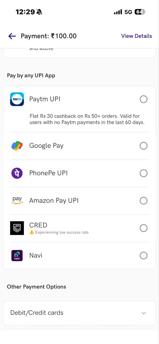 issa_secondacc's tweet photo. @SalarySeApp @cubltd 

What’s the use offer, if payment option doesn’t include your SalarySe app UPI to pay with!? 

Already escalated the same multiple times. But no resolution. https://t.co/AQwFpKQRFy