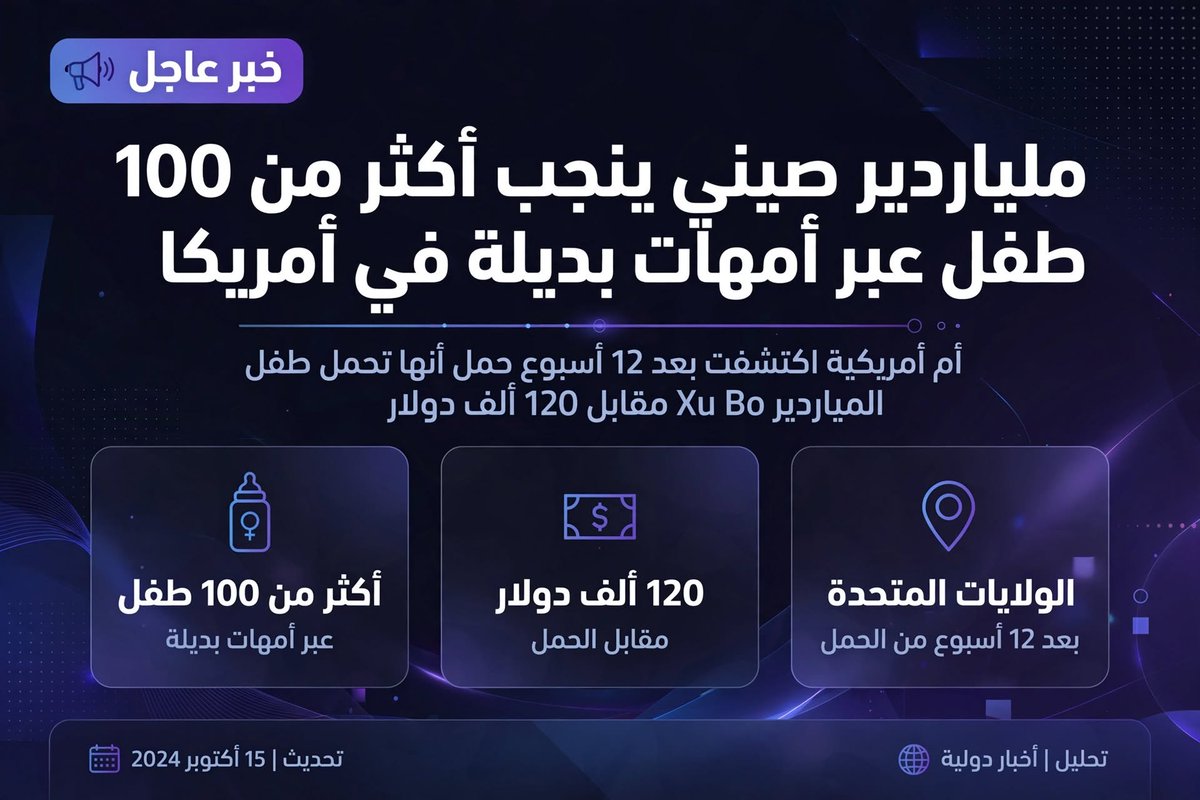 m_3eezo's tweet photo. هذا هو Xu Bo، ملياردير ألعاب صيني.

امرأة في أمريكا وافقت تكون أم بديلة مقابل 120 ألف دولار بعد ما شافت إعلان على إنستغرام، وبعد 3 شهور اكتشفت من الصحافة أن أبو الطفل هو هذا الملياردير!

التحقيقات تقول عنده أكثر من 100 طفل مولود في أمريكا بنفس الطريقة، وطليقته تقول العدد 300. https://t.co/bdwn643O2N