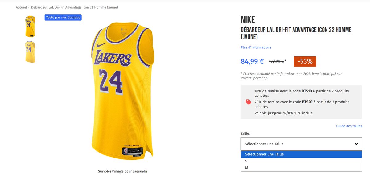 raffle_sneakers's tweet photo. DEAL ALERT

Los Angeles Lakers Nike Authentic Icon Kobe Bryant Jersey on Private Sport Shop

Pay 84,99€ in Cart

https://t.co/Wcm1Chdm9r https://t.co/4yQk6AQqU2