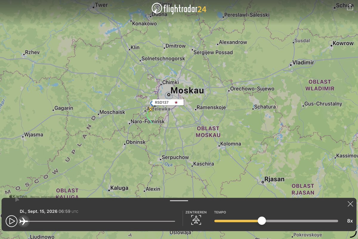 holgidaun's tweet photo. Russia - Special Flight Squadron Sukhoi Superjet 100-95B RA-89040 #155BCF als RSD137 Start in Vnukovo 
@thereccelizard
@Borrowed7Time
@IntelNightOWL https://t.co/tBy2HzqzEa