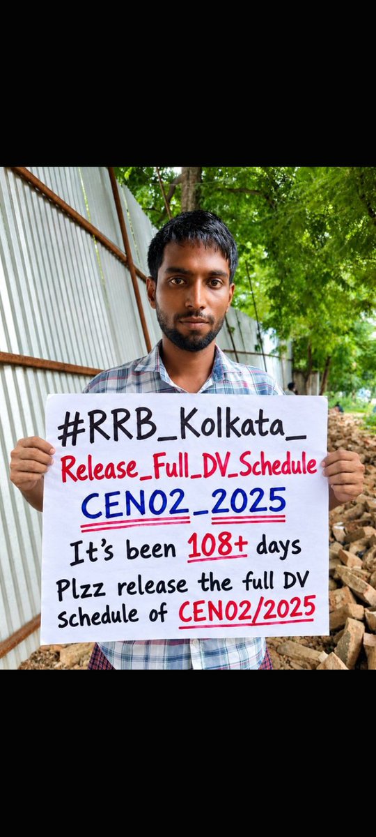 apubiswas781030's tweet photo. #RRB_Kolkata_Release_Full_DV_Schedule_CEN02_2025
@rrbkolkata
🙏🙏🙏 https://t.co/XxrNXz8ozv