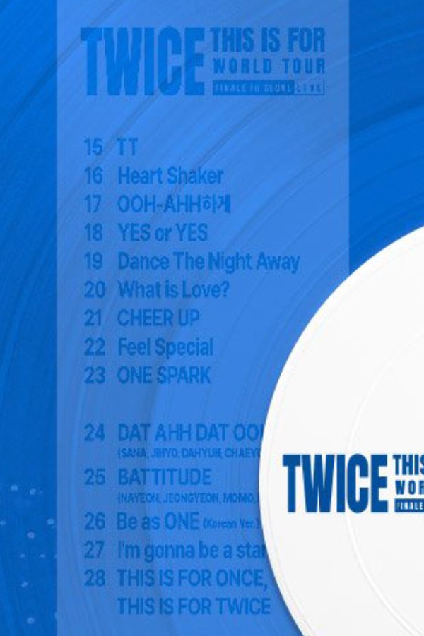 godmitzu's tweet photo. TWICE live album seemingly does NOT include the nine solo songs, JeongJiChae's TAKEDOWN, or MISAMO's Confetti. https://t.co/Q12iruZ6WY