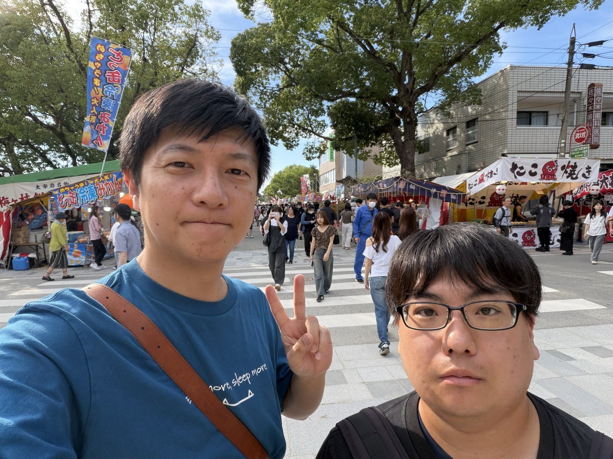 akitoshi1206's tweet photo. 宮崎から戻って、箱崎の放生会！
この時間はまだ人が少ないですね。 https://t.co/efIIDHtE5N