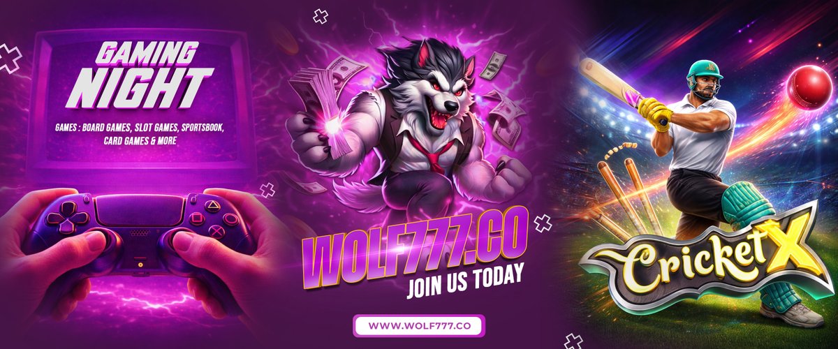 Wolf777Exch's tweet photo. Play all your favorite games here and enjoy exciting casino action, sports predictions, and nonstop entertainment, with everything you love gathered together in one convenient gaming destination.

#wolf777exchange #favoritegames #joinustoday #cricketx #cricketgaming https://t.co/m88WZizlE3