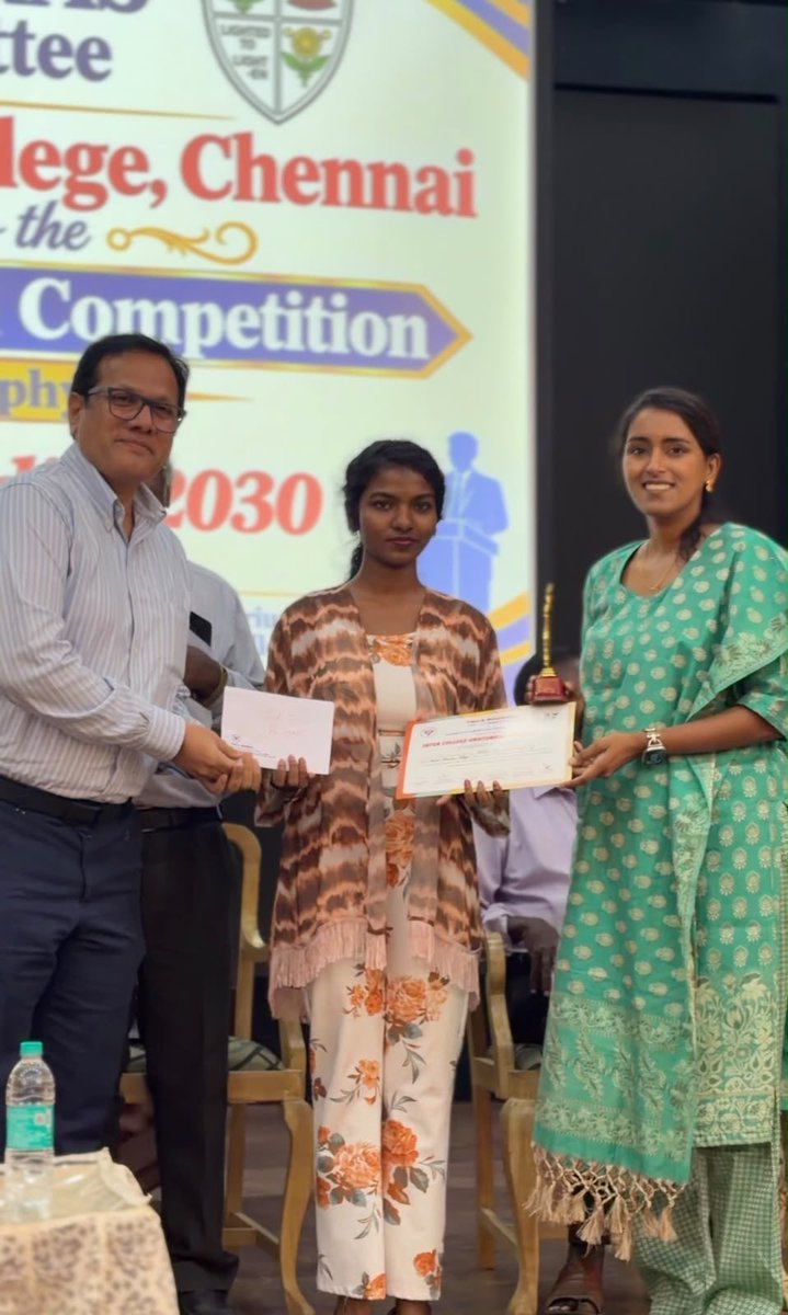 MadrasYmca's tweet photo. 🎤 Skillwise Rolling Trophy – Inter-College Oratorical Competition 2026

On the theme “My Dream India: 2030”, 34 students from 17 colleges participated at Women’s Christian College, Chennai.

Organised by YMCA Madras – Uni-Y Committee &amp; WCC.

#YMCAMadras #UniY #Skillwise #Dream https://t.co/gcyHbBN11K