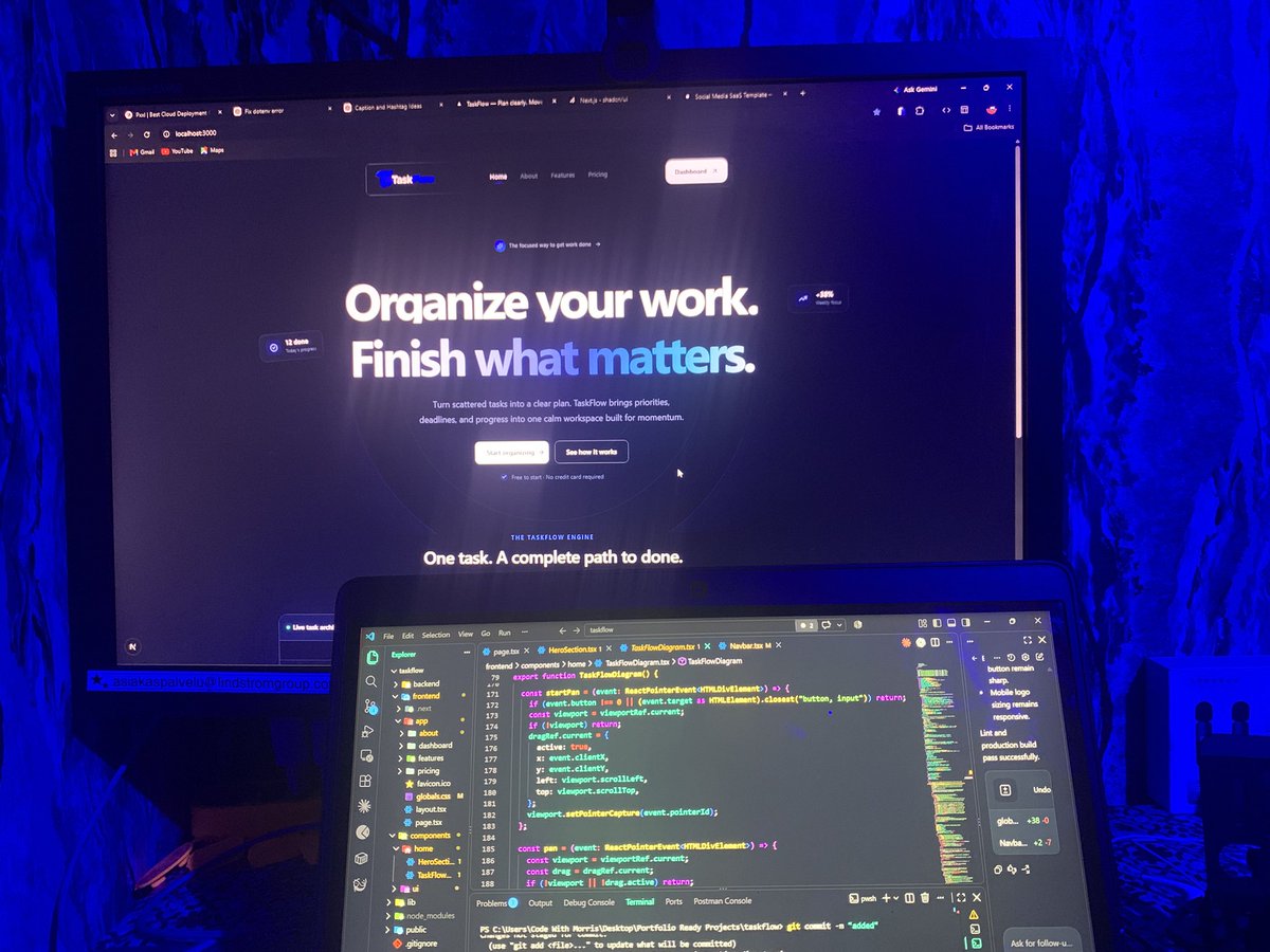 The_SuperCoder's tweet photo. Day 2.   Started Taskflow 

A task management system for freelancers, developers, and multi tasking personnel.

If you find difficulties in managing clients task?? Task flow is here to keep them all together in one place.

#softwareengineer #100daychallenge #day2ofhundred https://t.co/Nng80wVrUC