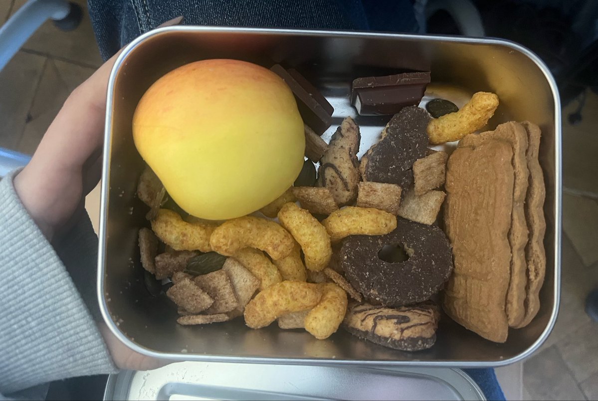 applehiding's tweet photo. i was really tired yesterday so my dad said he'll pack my lunch for me and really just packed a bunch of bullshit lmao the apple makes it sweet tho 😭🩶 https://t.co/DcydfjnZAe