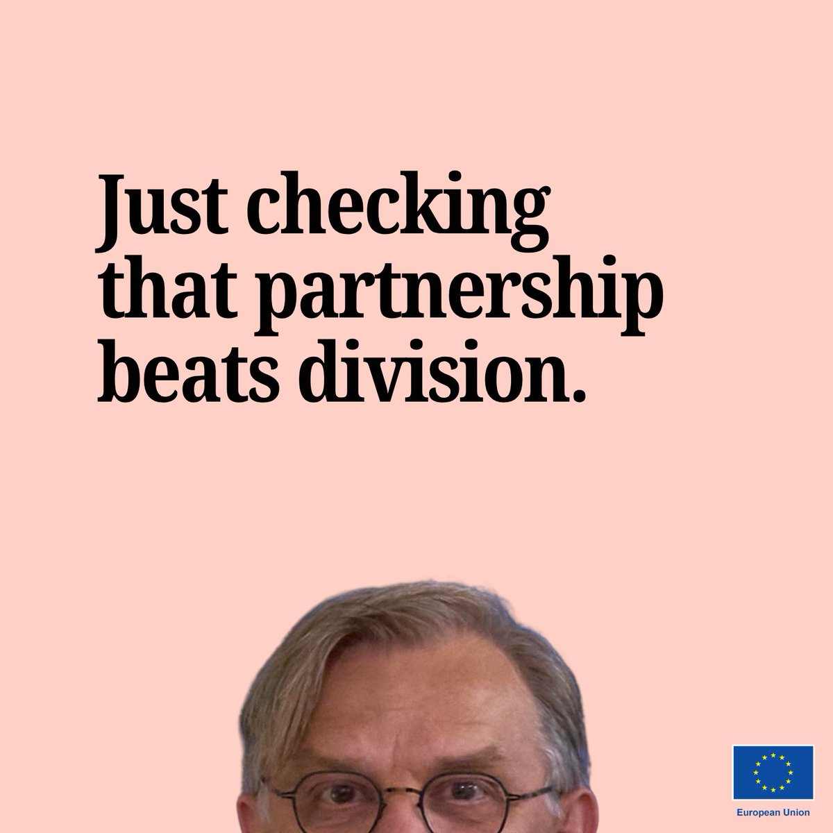 LtGva's tweet photo. Just checking that partnership beats division. 
#Multilateralism is how we solve what no country can solve alone. On #InternationalDayOfDemocracy, the EU is here doing exactly that.
27 Member States. 
One shared commitment to #democracy.
 #TeamEU #EUfamily https://t.co/XLU7fvPvGq